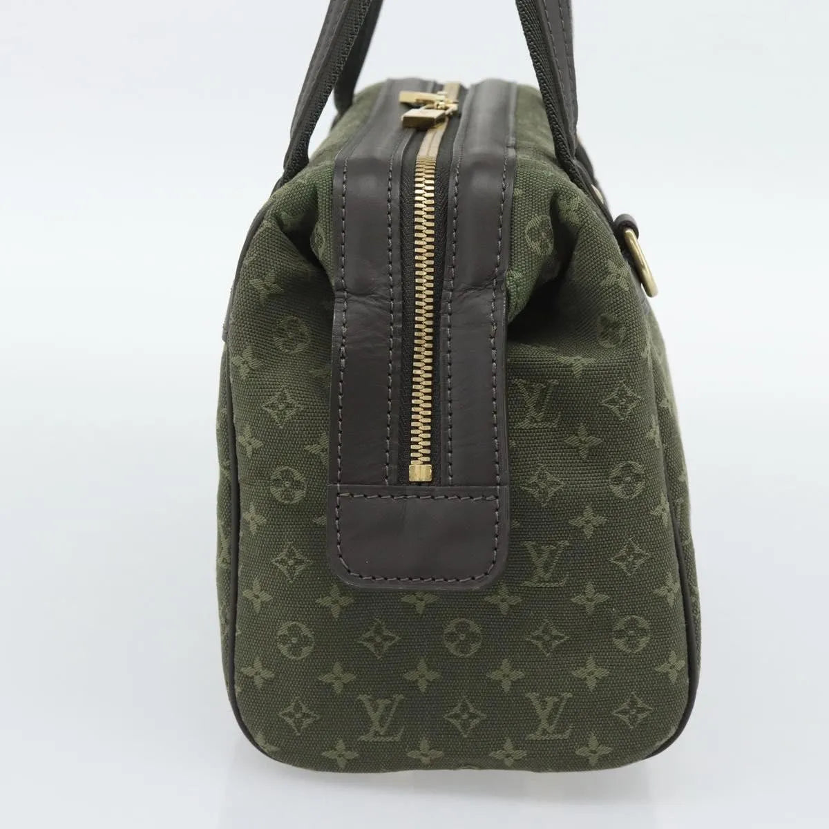Louis Vuitton Joséphine Mini Lin, Khaki, Canvas, Handbag
