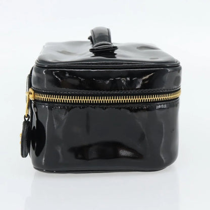 Chanel Vintage Timeless Cosmetic Case Patent, Black, Patent Leather, Handbag