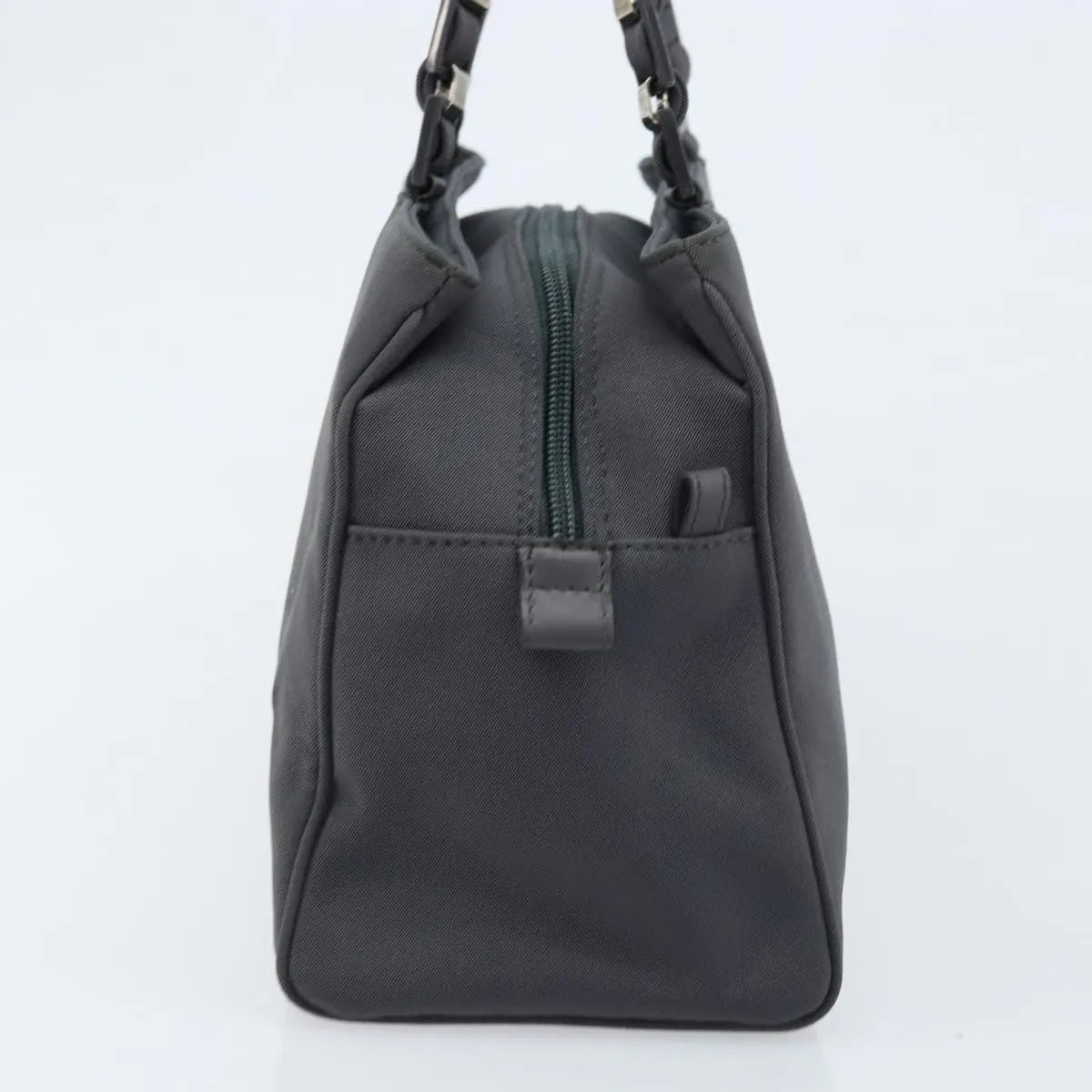 Salvatore Ferragamo Vala Canvas, Gray, Canvas, Handbag