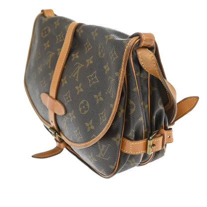 Louis Vuitton Saumur Monogram Canvas, Brown, Canvas, Shoulder Bag