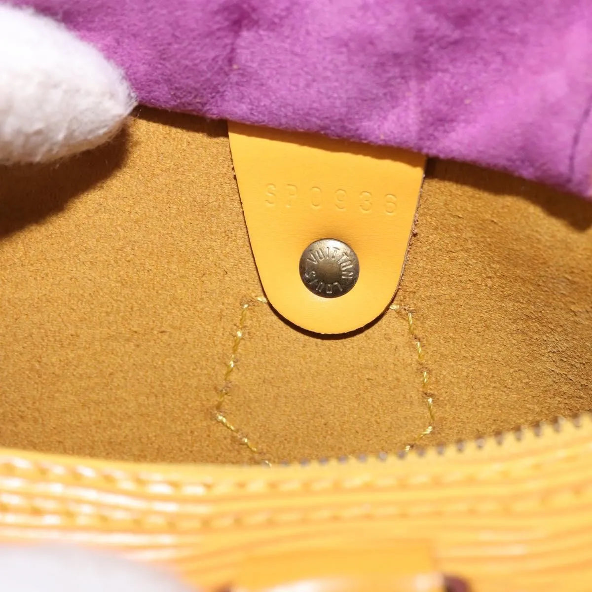 Louis Vuitton Speedy Epi, Yellow, Leather, Handbag