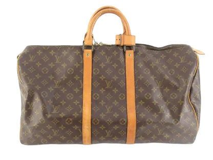 Louis Vuitton Keepall Monogram Canvas, Brown, Canvas, Travel Bag