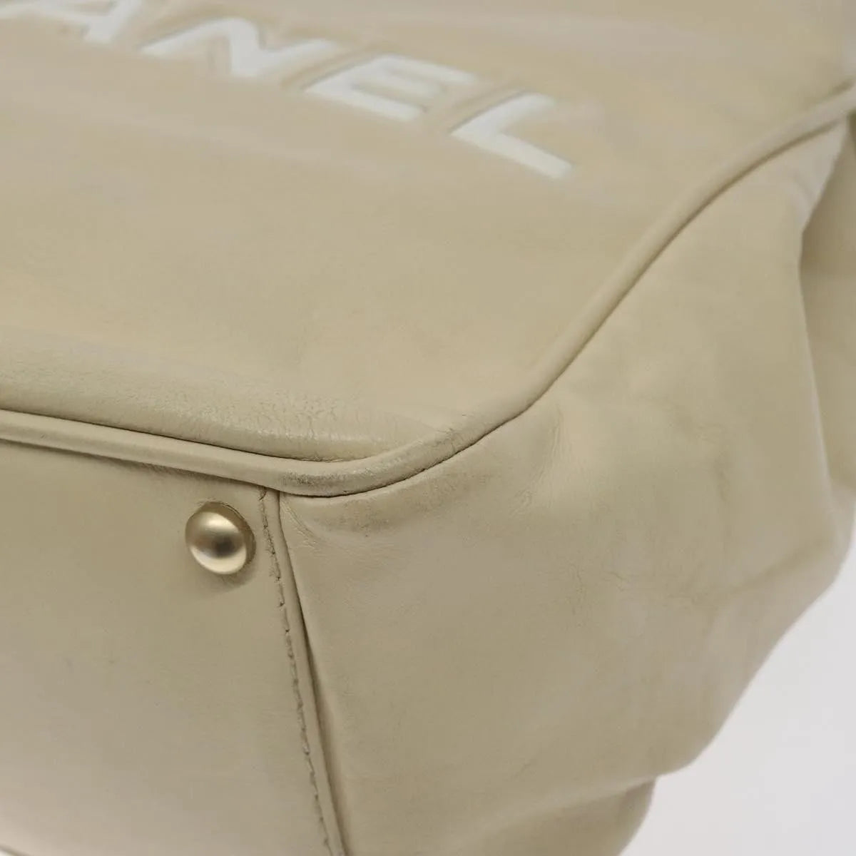 Chanel Camellia Tote Leather, Beige, Leather, Tote Bag