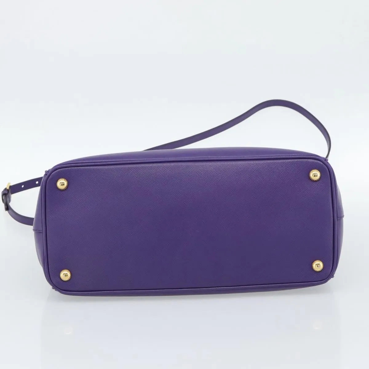 Prada Galleria Double Zip Tote Saffiano Leather, Purple, Leather, Handbag