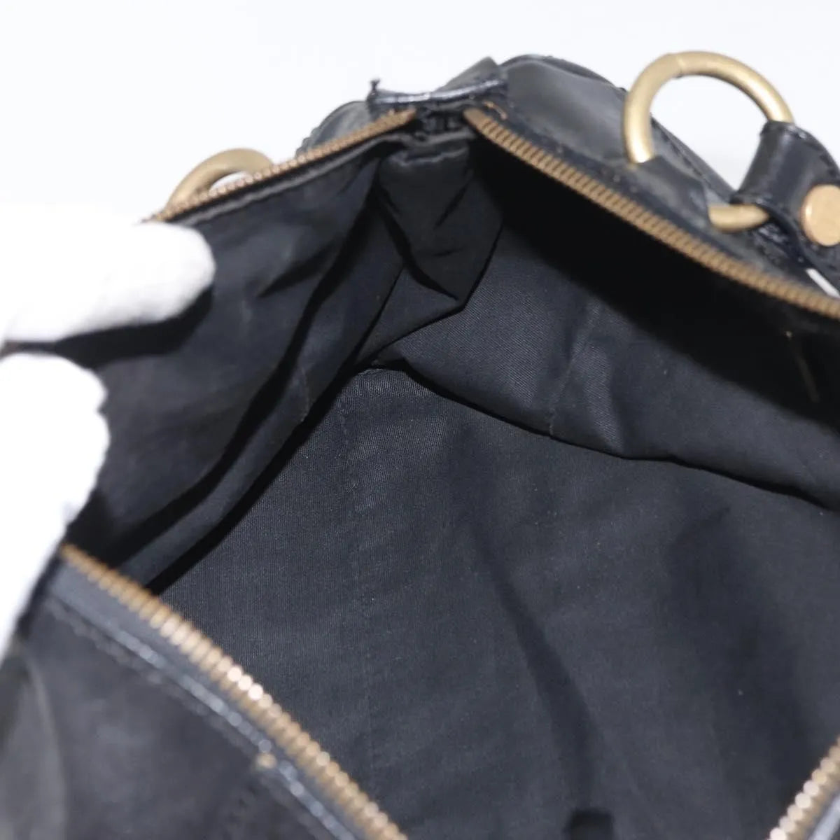 Celine vintage Leather, Black, Leather, Handbag