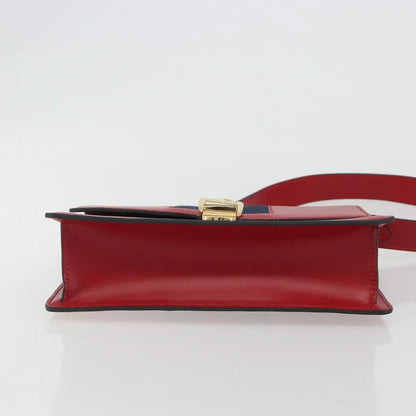 Gucci Sylvie Leather, Red, Leather, Shoulder Bag