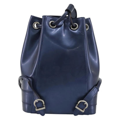 Salvatore Ferragamo Vala Patent Leather, Navy, Patent Leather, Backpack