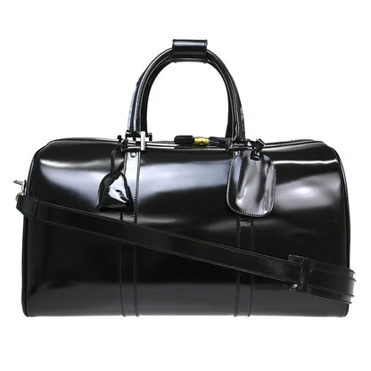 Gucci Travel GG Nylon, Black, Leather, Handbag