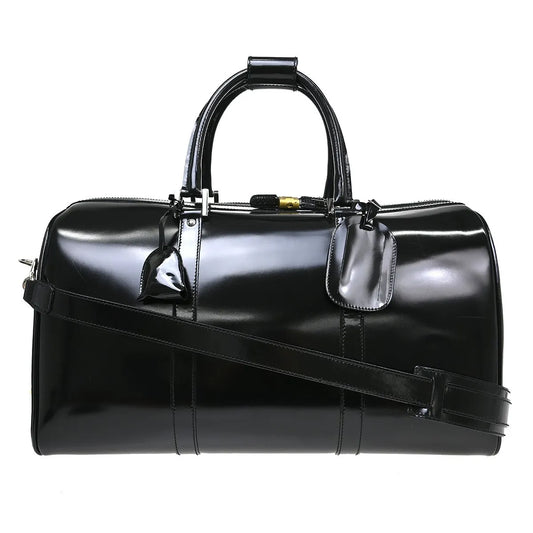Gucci Travel GG Nylon, Black, Leather, Handbag