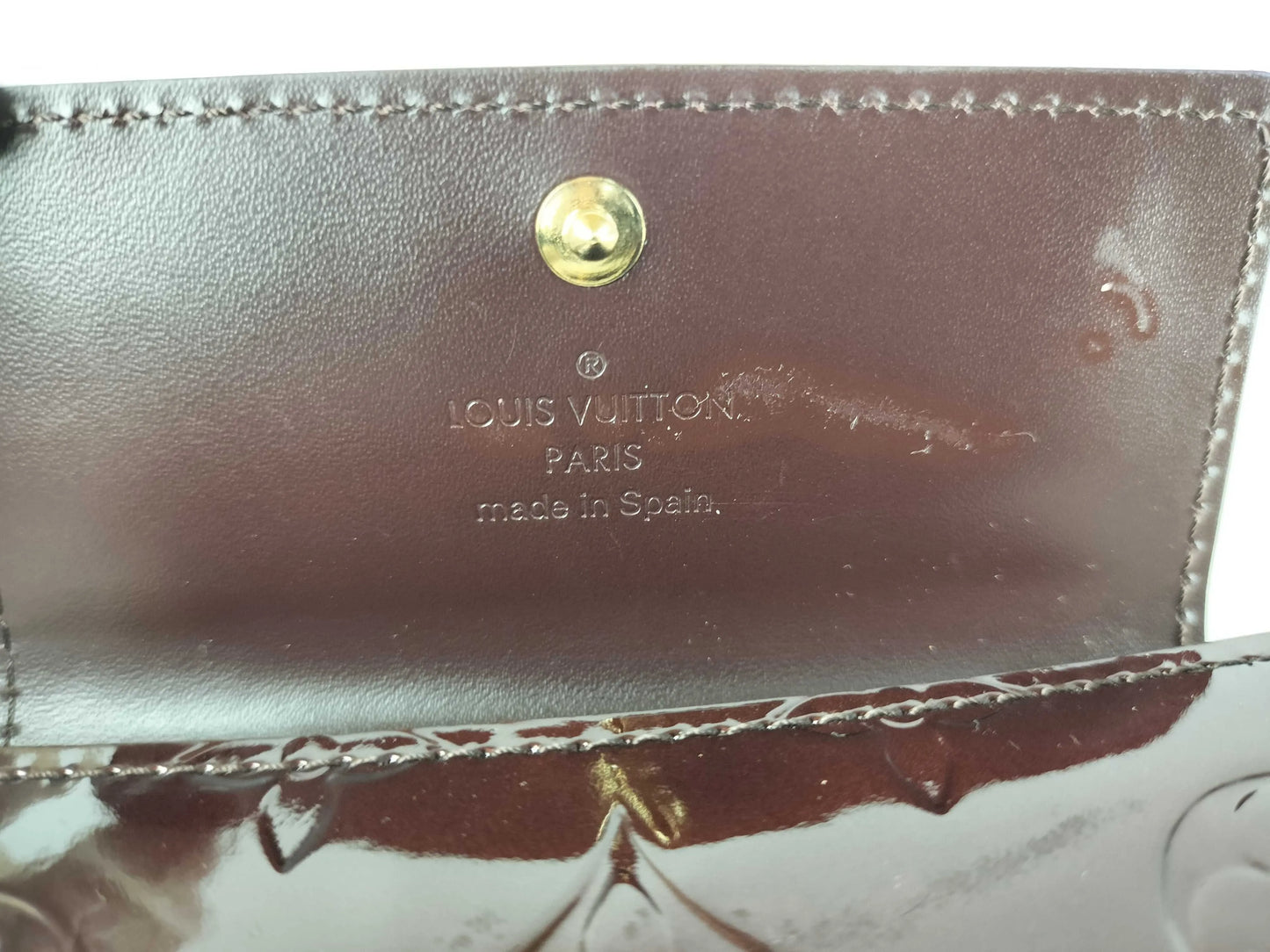 Louis Vuitton Multiclés 4 Cuir verni, Burgundy, Patent Leather, Wallet