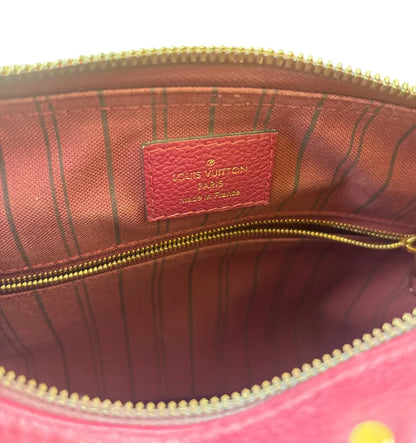 Louis Vuitton Speedy Bandouliere Monogram Empreinte Leather, Burgundy, Leather, Handbag