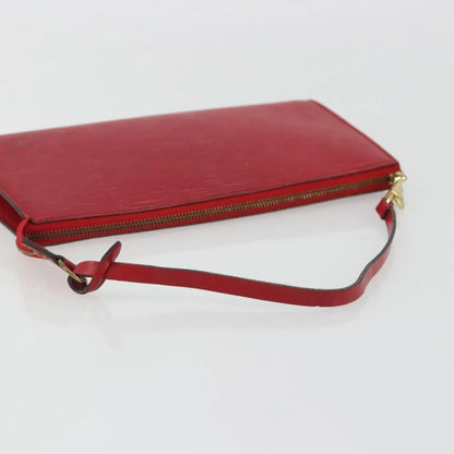 Louis Vuitton Pochette Accessoires Epi, Red, Leather, Clutch