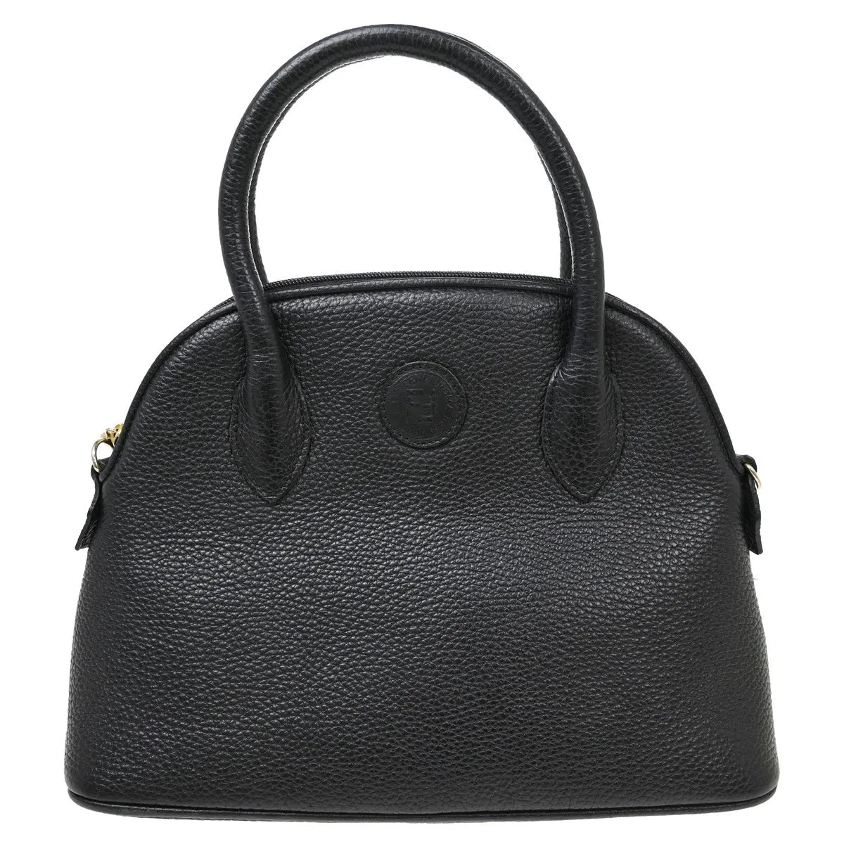 Fendi Vintage Dome Satchel Leather, Black, Leather, Handbag