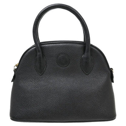Fendi Vintage Dome Satchel Leather, Black, Leather, Handbag