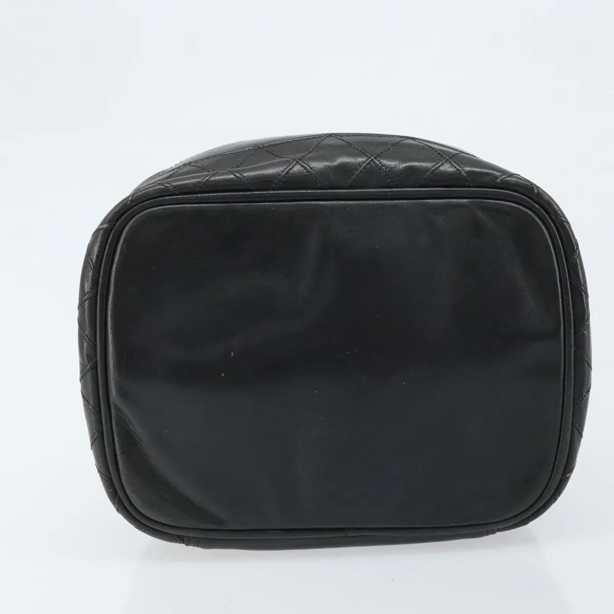 Chanel Vintage Cosmetic Case Lambskin, Black, Leather, Clutch