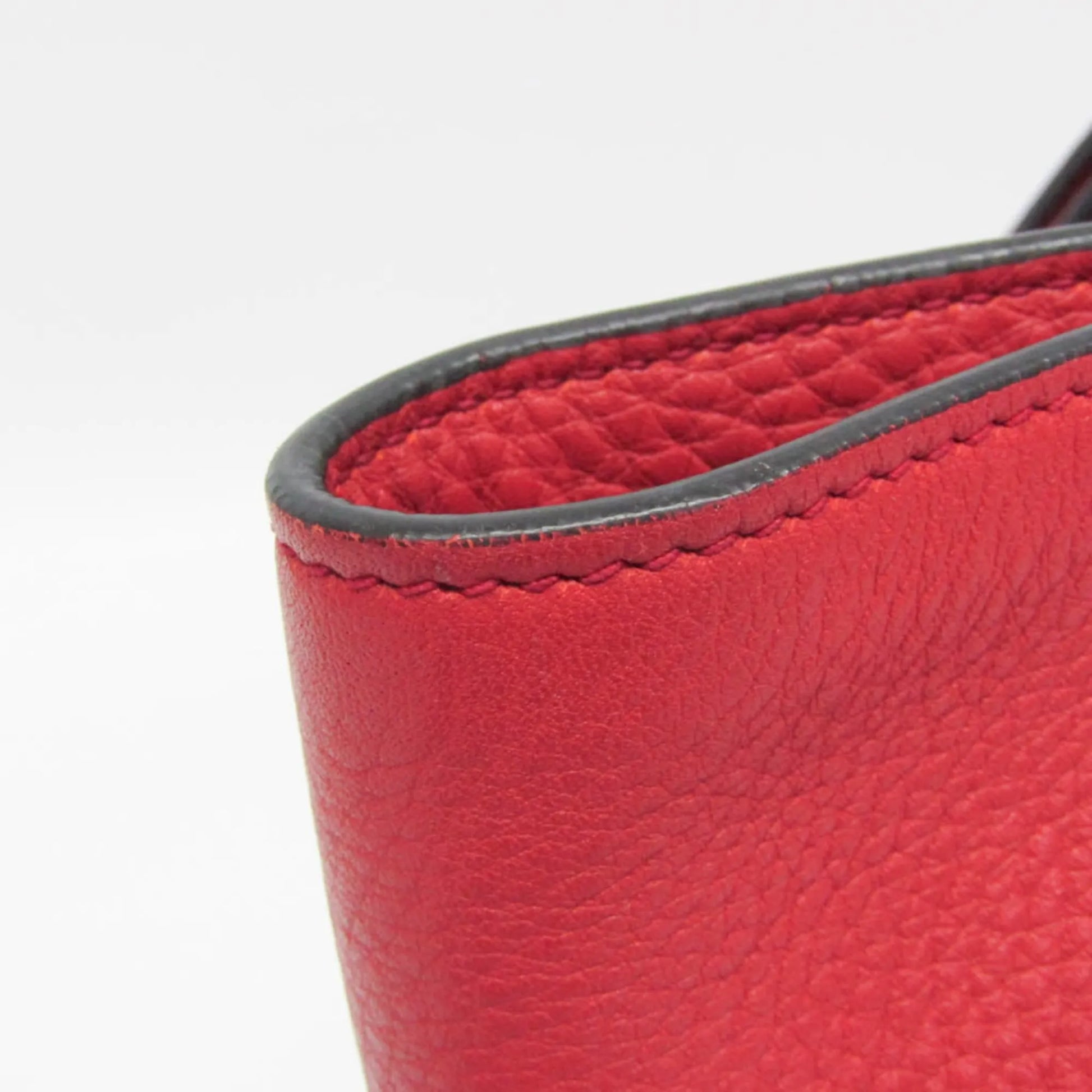 Prada Vintage Tote Leather, Red, Leather, Tote Bag