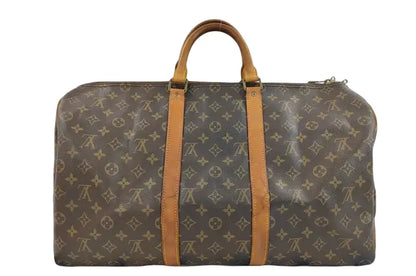 Louis Vuitton Keepall Monogram Canvas, Brown, Canvas, Travel Bag