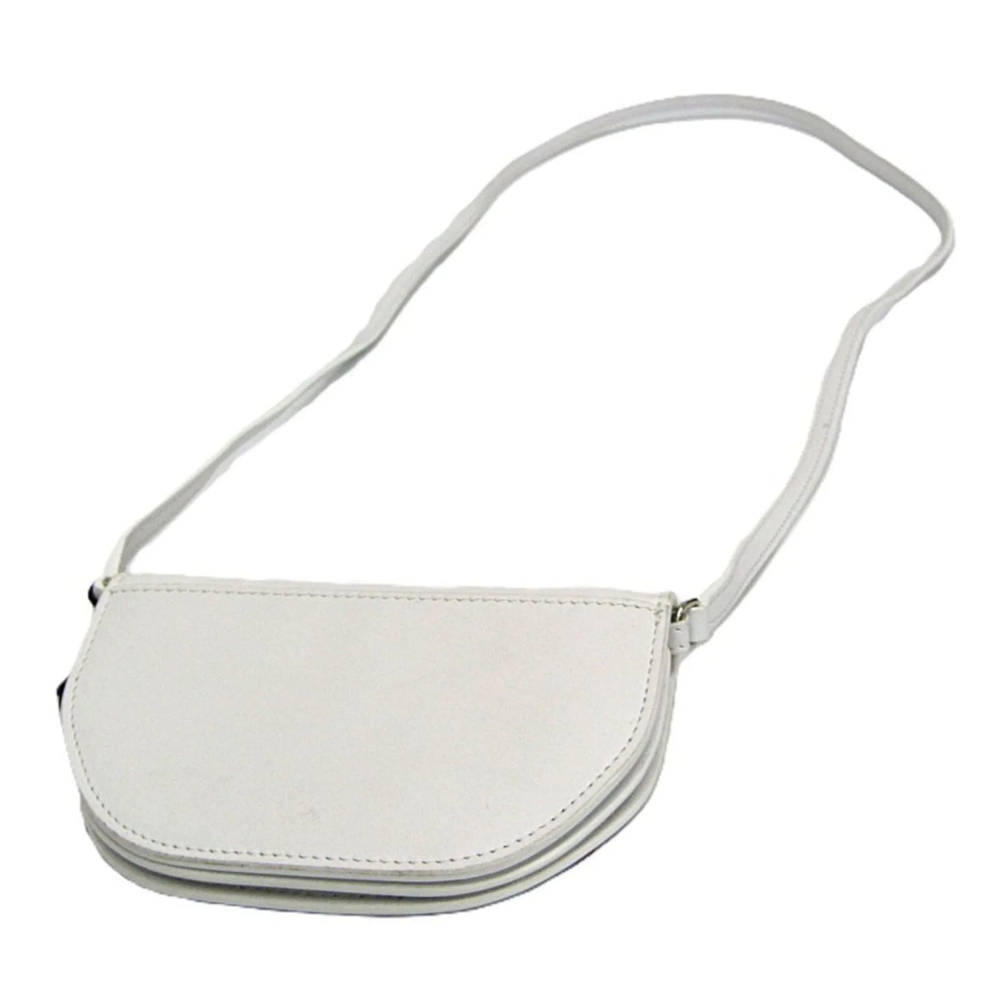 Burberry Olympia Flap Leather, White, Leather, Shoulder Bag