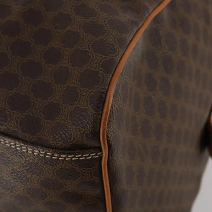Celine Vintage Duffle Canvas and Leather, Brown, Canvas, Travel Bag