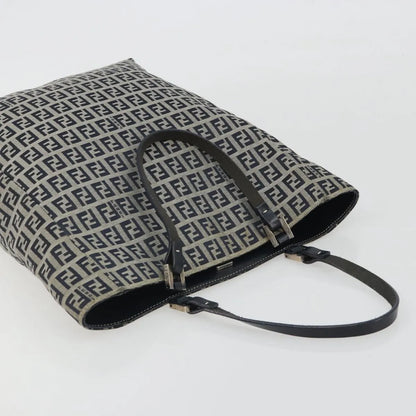 Fendi Vintage Tote Zucchino Canvas, Navy, Canvas, Tote Bag