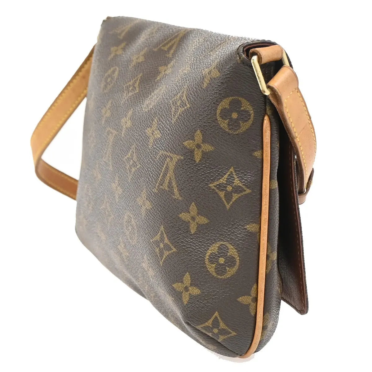 Louis Vuitton Musette Tango Monogram Canvas, Brown, Leather, Shoulder Bag