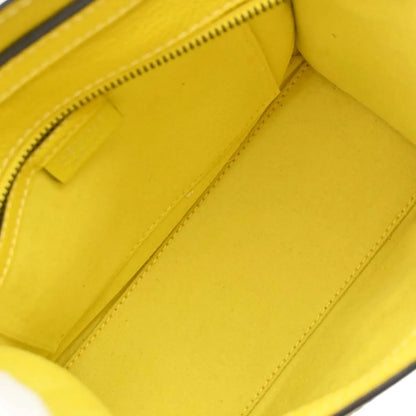 Celine Luggage Grainy Leather, Yellow, Leather, Tote Bag