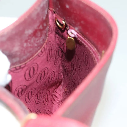 cartier Vintage must de Cartier Leather, Burgundy, Leather, Shoulder Bag