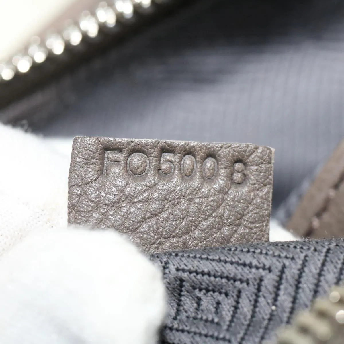 Louis Vuitton Naxos Leather, Gray, Leather, Shoulder Bag