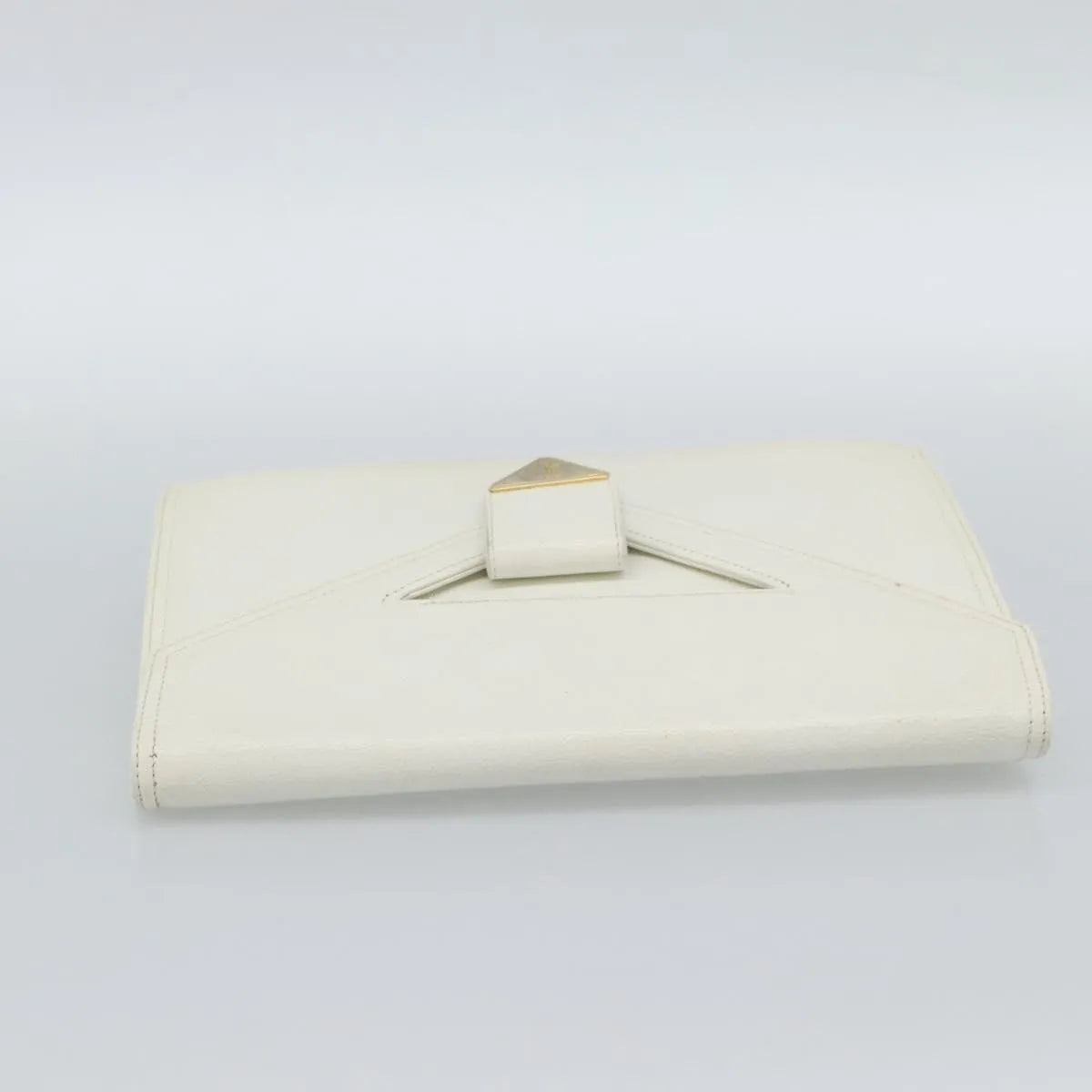 Saint Laurent Vintage Leather, White, Leather, Clutch