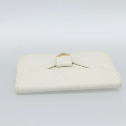 Saint Laurent Vintage Leather, White, Leather, Clutch