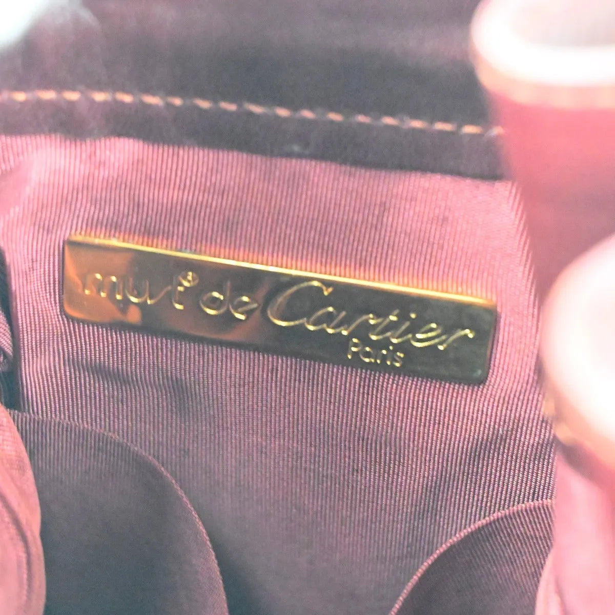 Cartier Must de cartier Leather, Red, Leather, Shoulder Bag