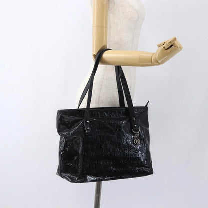 Salvatore Ferragamo Vintage Patent Leather, Black, Patent Leather, Tote Bag