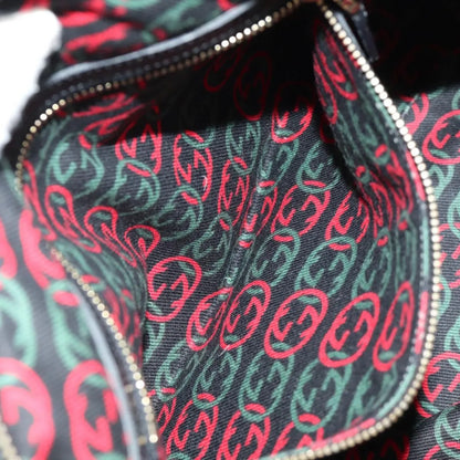 Gucci Britt Boston Duffle Leather, Black, Leather, Handbag