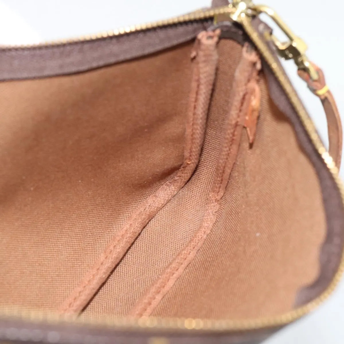 Louis Vuitton Pochette Accessoires Monogram, Brown, Canvas, Clutch