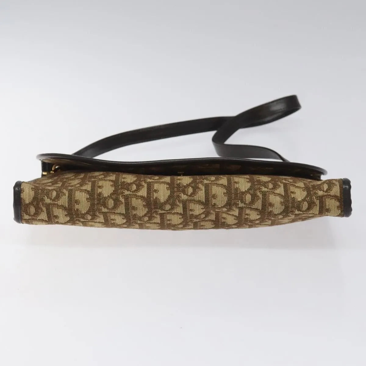 Christian Dior Vintage Trotter Flap Canvas, Brown, Canvas, Shoulder Bag