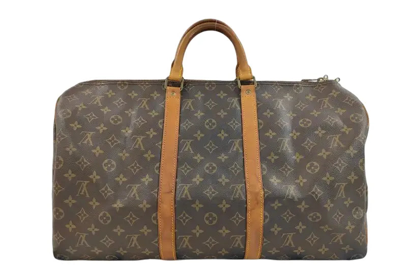 Louis Vuitton Keepall Monogram Canvas, Brown, Canvas, Travel Bag