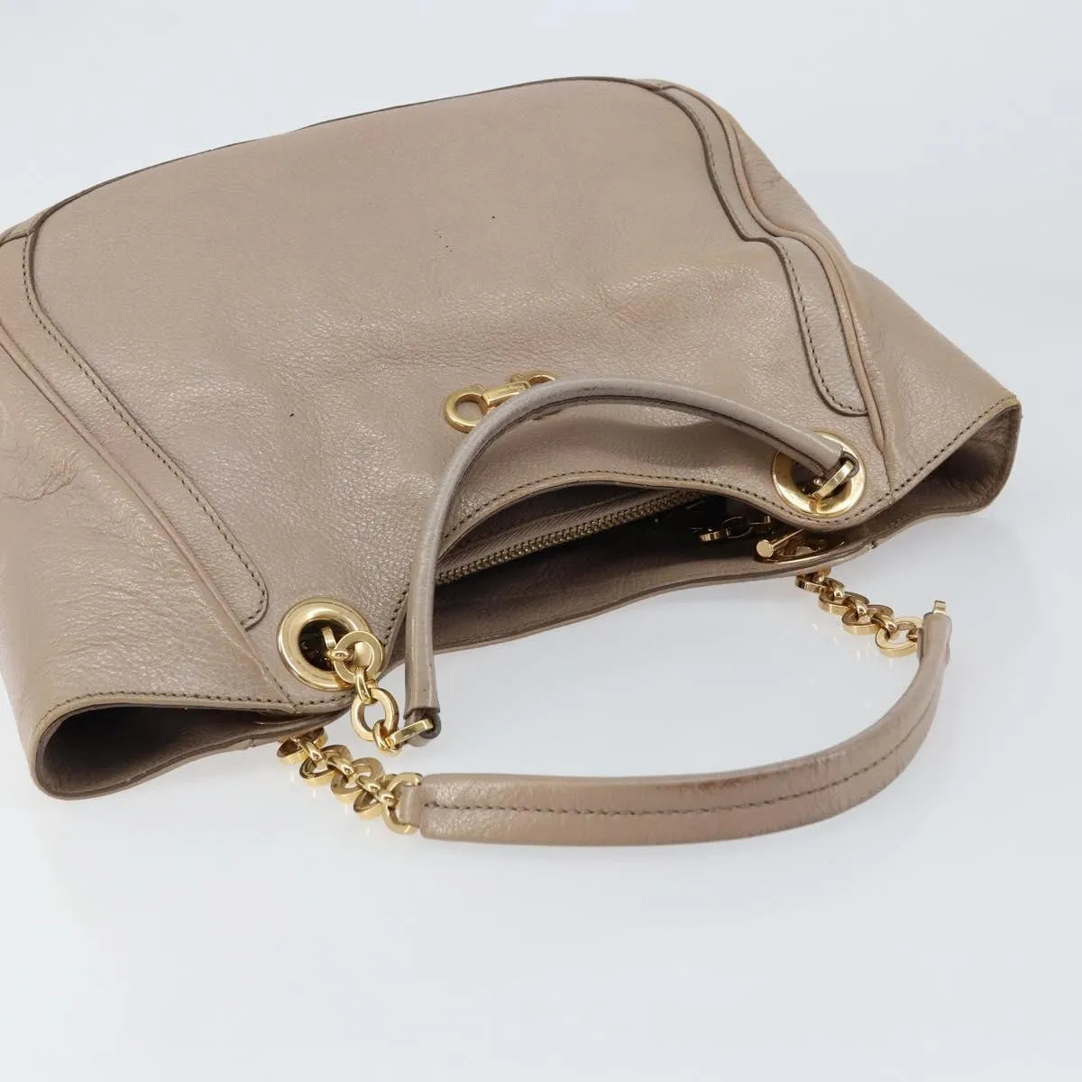 Salvatore Ferragamo Gancini Leather, Pink, Leather, Handbag