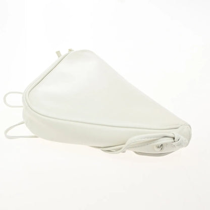 Celine Triangle Leather, White, Leather, Shoulder Bag