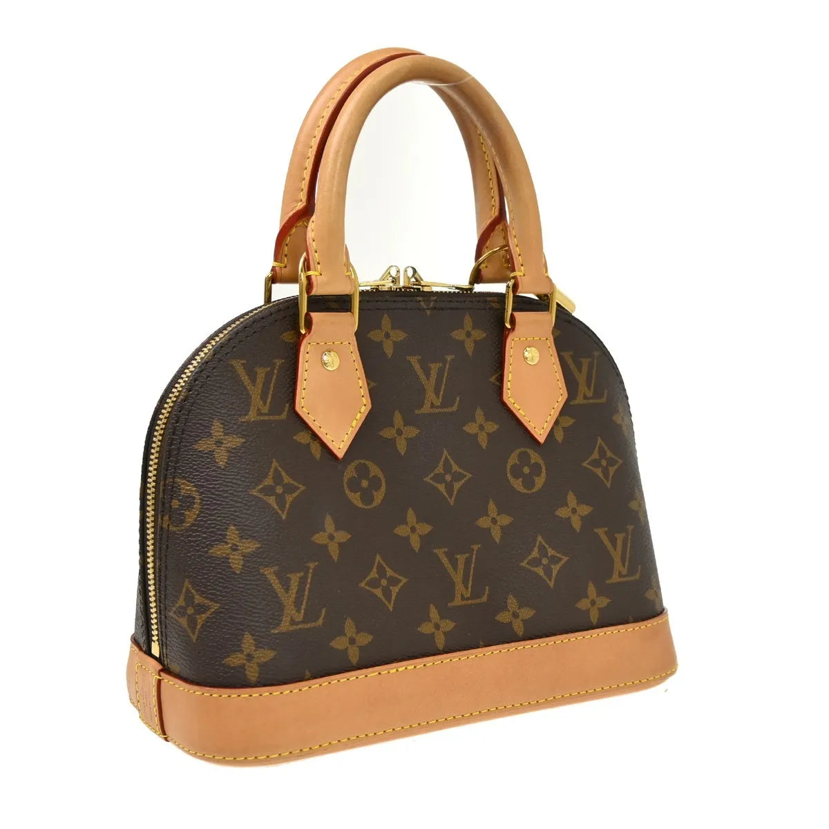 Louis Vuitton Alma Monogram Canvas, Brown, Canvas, Handbag