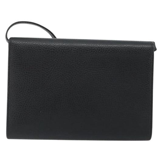 Christian Dior Vintage CD Flap Leather, Black, Leather, Shoulder Bag