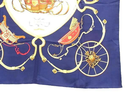 Hermes Carré 90 Silk multicolor, Navy, Silk, Scarf