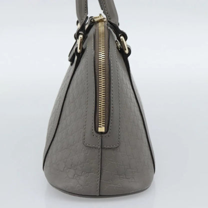 Gucci Convertible Dome Satchel Microguccissima Leather, Gray, Leather, Handbag