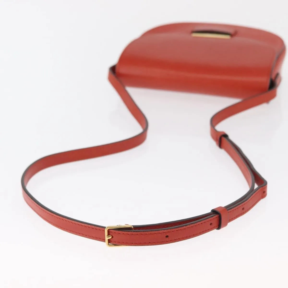 Celine Trotteur Messenger Calfskin, Orange, Leather, Shoulder Bag