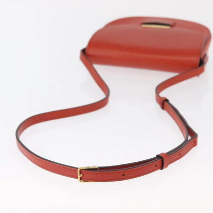 Celine Trotteur Messenger Calfskin, Orange, Leather, Shoulder Bag
