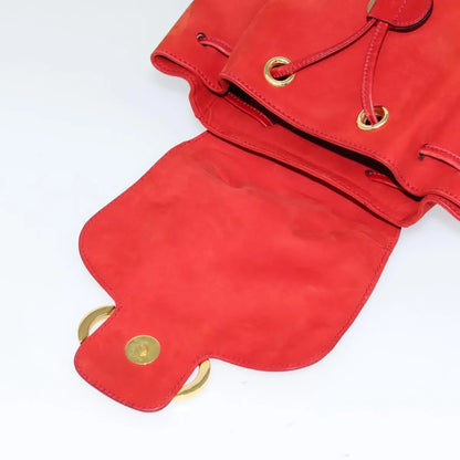 Salvatore Ferragamo Gancini Suede, Red, Suede, Backpack