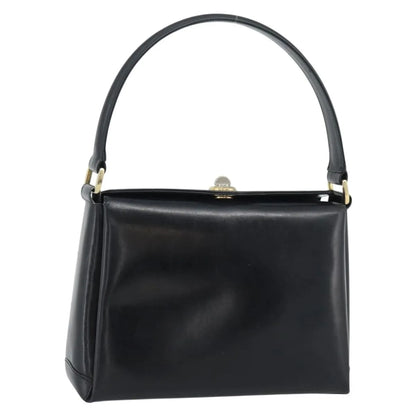 Gucci Vintage Convertible Box Leather, Black, Leather, Handbag