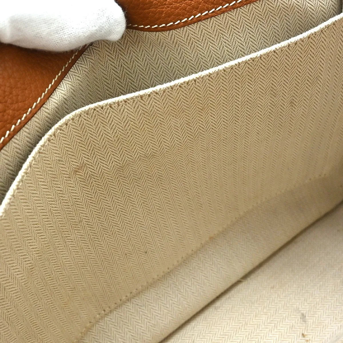 Hermes Barda Messenger Clemence, Brown, Leather, Shoulder Bag