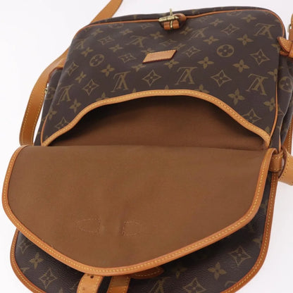 Louis Vuitton Saumur Canvas, Brown, Canvas, Shoulder Bag
