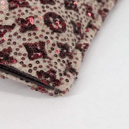 Louis Vuitton Pochette Felt and Sequin, Burgundy, Canvas, Clutch