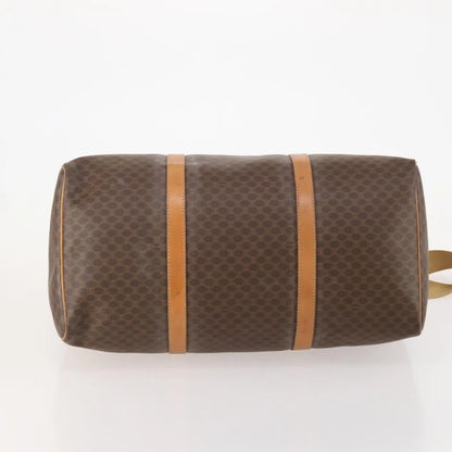 Celine Vintage Duffle Canvas and Leather, Brown, Canvas, Travel Bag